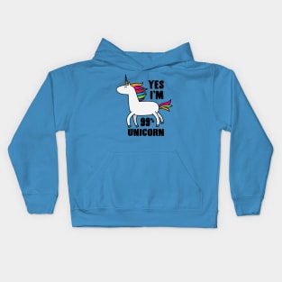 Yes I'm 99% Unicorn Kids Hoodie